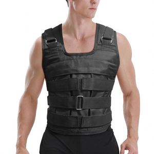 Gilet lesté réglable en tissu Oxford imperméable pour l'extérieur, capacité 1,0-50 kg, fermeture éclair, épaulettes rembourrées - Product Image 4