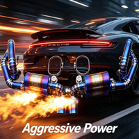 Système d'échappement en titane pour Porsche 911 991, avec commande de soupapes, réduction de poids, esthétique bleu brûlé, compatible 2011-2019