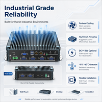 PC Industrial Sin Ventilador Barebone Intel Core I3 I5 I7 6 COM Doble LAN 6 USB HD VGA Windows Linux Embedded Box PC
