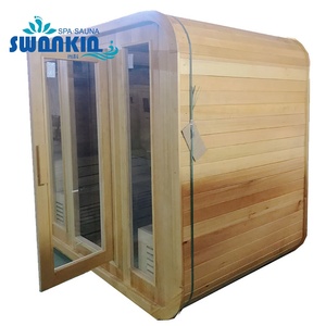 Belle salle de <span class=keywords><strong>sauna</strong></span> sec de chauffage électrique traditionnel extérieur en bois de cèdre rouge 6KW - Product Image 4