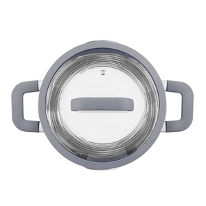 Casserole en acier inoxydable |   Couvercle en silicone pour égouttoir à verres |    <span class=keywords><strong>Service</strong></span> OEM disponible, Casserole, Marmite à soupe, Marmite à bouillon, Ensemble d'ustensiles <span class=keywords><strong>de</strong></span> cuisine - Product Image 4