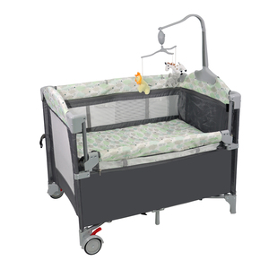 Box per Bambini 3 in 1 Portatile in Ferro con <span class=keywords><strong>Culla</strong></span>, Ruote Bloccabili e Giocattoli - Product Image 6