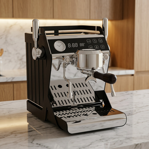 เครื่องชงกาแฟกึ่งอัตโนมัติสำหรับใช้ในบ้าน เครื่องทำเอสเพรสโซ่แรงดันคงที่ พร้อมเกจวัดแรงดันเพื่อการสกัดกาแฟที่ดีขึ้น - Product Image 1