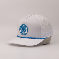 Casquettes de baseball ajustables en PVC perforées au laser avec cordon, pour la plage et la natation, personnalisables, vente en gros