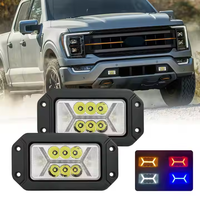 6 pouces travail lumière voiture encastré 40W LED lumière gousses faisceau d'inondation avant inverse lampe tout-terrain inondation 12V avec feux de signalisation DRL