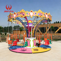 Manège à chaises volantes sur le thème des clowns avec lumières LED colorées, équipement d'amusement pour parcs d'attractions et carnavals