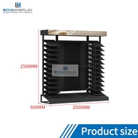 Présentoir sur pied pour échantillons de carreaux métalliques, support de sol personnalisable pour l'affichage des revêtements de sol