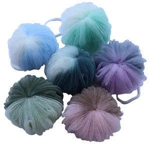 New Design Adult Body Cleaning Scrubbing Shower Bath Sponge Mesh Flower Ball