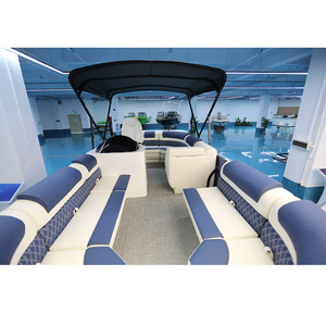 19 Ft Chine Simple Aluminium Luxe <span class=keywords><strong>Marine</strong></span> Meubles Ponton Bateau 6 M Yacht avec Moteur et Remorque pour la Fête Loisirs et la Natation - Product Image 4