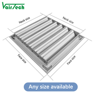 Grille d'air de retour extérieure en aluminium à persienne étanche Ventilation d'échappement murale Persienne étanche à la pluie