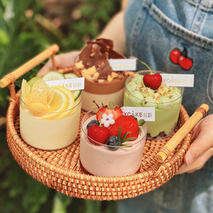 Vuông PS Tiramisu bánh lưu trữ <span class=keywords><strong>container</strong></span> Pastry hộp Mousse tráng miệng kẹo thực phẩm Biscuit ngọt ngào bao bì hộp nhựa với nắp - Product Image 4