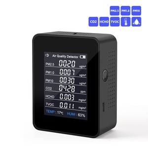 Détecteur de qualité de l'air numérique LCD Hedao ZN-AZ-2CO7 8 en 1, analyseur de gaz PM2.5/PM1.0/PM10/CO2/TVOC/HCHO/Temp/Humi - Product Image 2