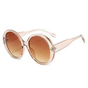 Gafas de Sol Redondas Extra Grandes con Logotipo Personalizado, Moda Vintage 2025, Montura Grande, Protección UV400, Color Rosa, para Mujer - Product Image 6