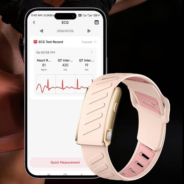 ECG Heart Health Analysis 24-hour Scientific Heart Rate Sleep Blood Oxygen HRV Monitoring Motion Smart Bracelet KR96 Smart Band