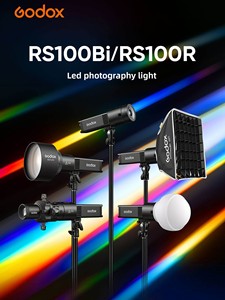 Lampe vidéo LED bicolore <span class=keywords><strong>Godox</strong></span> RS100BI 120W 2800K-6500K CRI 96+ TLCI 97+ avec monture Bowens et contrôle par application pour studio et <span class=keywords><strong>YouTube</strong></span> Live - Product Image 1