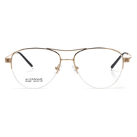 Monturas de Gafas para Hombre de Titanio Ligero con Doble Puente y Entrega Rápida