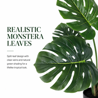 Arbre artificiel Monstera en PE de 90 cm, aspect naturel, vente en gros, durable, écologique, résistant aux UV, pour intérieur moderne