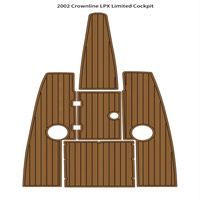 Tapis de pont en mousse EVA imitation teck pour bateau Crownline LPX Limited Cockpit 2002, style SeaDek MarineMat Gatorstep, auto-adhésif