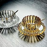 Nouvel ensemble de bols Lotus pour le commerce extérieur – Vaisselle de petit-déjeuner en verre résistant à la chaleur, design minimaliste, idéal pour les flocons d'avoine et les desserts
