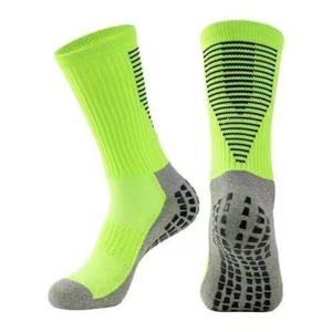 Factory Direct Youth Adult Mid-Cut Football <b>Socks</b> Custom Colors 100% Cotton Reinforced Terry Cushion Anti-Slip <b>Grip</b> Sports - Product Image 2