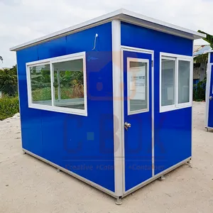 Cbox Modern Prefabrikasi Luar Ruangan Portabel Sentry Post Mobile Steel Guard Rumah Kios Keamanan Booth