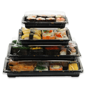Plastic Sushi Packing Tray With Clean Lid