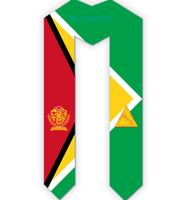Écharpe de graduation unisexe avec drapeau de la République Dominicaine, motif multiculturel, pour les diplômés de l'échange étudiant et les nouveaux diplômés universitaires