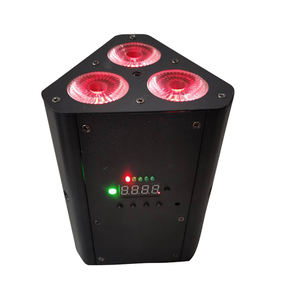 ไฟ <span class=keywords><strong>LED</strong></span> rgbwa 6in1 UV <span class=keywords><strong>3</strong></span>*15W แบตเตอรี่ <span class=keywords><strong>DMX</strong></span> ไร้สายควบคุมด้วยแบตเตอรี่ IRC สำหรับดีเจปาร์ตี้งานแต่งงาน - Product Image 1