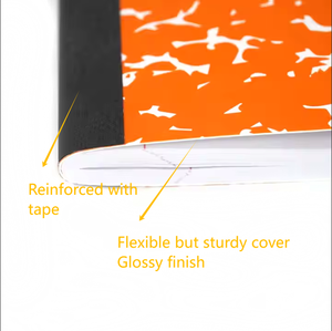 Promoción de Stock, Bajo MOQ, Cuaderno Económico con Patrón de Copo de Nieve Mármol, Encuadernación Cosida, 100 Hojas, Colores Surtidos - Product Image 4