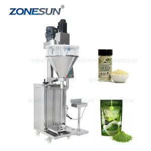 Zonesun ZS-FM710 Semi Automatische Spice Eiwit Volumetrische Fles Vijzel Poeder Wegen Kwantitatieve Vulmachine