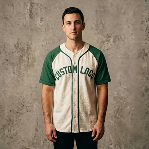 Camiseta de Béisbol Personalizada Unisex de Manga Corta con Botones, Ropa Deportiva Transpirable de Secado Rápido, Uniforme de Equipo Sublimado de Poliéster - Product Image 1
