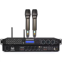 Préampli professionnel en métal, effets, microphone tout-en-un, anti-larsen intelligent, Bluetooth, USB, optique, coaxial, XLR/RCA, KTV vocal