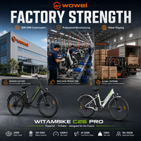 Vélo électrique WITAMBIKE C26 PRO - Moteur 250W, Batterie 36V20Ah, Autonomie 120KM, Suspension avant, Stock entrepôt UE