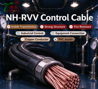 Fil électrique NH-RVV haute température, âme en cuivre pur, 3*2.5, souple, isolé en PVC, 14AWG