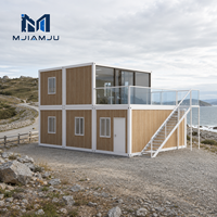 Maison conteneur pliable préfabriquée de haute qualité de 20 pieds avec un design contemporain, deux étages et une terrasse spacieuse