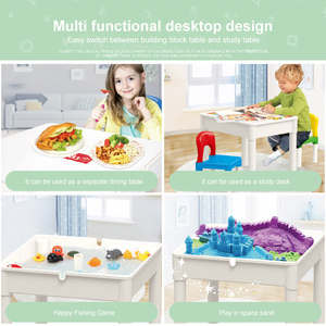 ألعاب ووم ألعاب بالجملة ebay حار بيع متعدد الوظائف مكتب اللعب تعلم رسم لعبة بناء الكتل كبيرة طاولة للأطفال العاب - Product Image 5