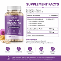 Capsules de Probiotiques pour Femmes, Vente Chaude Directe Usine, Marque Blanche, Échantillon Disponible pour la Santé Vaginale