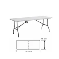 Ucuz 6FT 180cm dikdörtgen katlanır masa plastik katlanır masalar açık hava etkinliği için