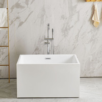 Mini bain à remous pour une personne, petite baignoire peu coûteuse avec siège, baignoires en acrylique simples d'angle
