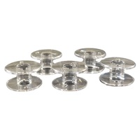 Bobines de machine à coudre en plastique transparent vides populaires, bobines de précision CNC, bobines personnalisées en couleur pour machine à coudre domestique