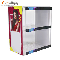 Comptoir personnalisé 2 couches Présentoir à cigarettes Armoire avec support Présentoir à tabac en acrylique pour magasin de cigarettes