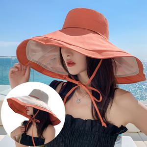 Sombrero de Sol de Ala Ancha de Doble Cara para Mujer, Gorra de Pescador para Playa y Exteriores, Protección UV, Sombrero Tipo Bucket - Product Image 4