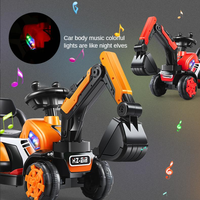 Nouveauté : Voiture de chantier électrique musicale avec bras de pelle, jouet à monter pour enfant