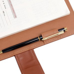 Carnet de notes en cuir A5 taille 6 anneaux avec stylo - Product Image 2