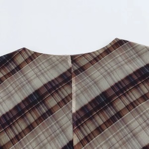 Vestidos de Moda para Mujer, Elegantes y Largos, de Tela a Cuadros con Mangas Largas de Seda - Product Image 5