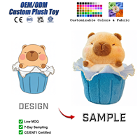 Individuelles Niedliches Cupcake-Capybara-Plüschtier Anpassbares Stofftier Kawaii Plüschfiguren Geburtstags- und Feiertagsgeschenke Großhandel OEM ODM