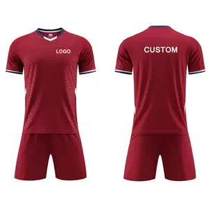 Sublimationsdruck hochwertige Fußball-Teamwear-Serie Fußballuniformen neues Design OEM individuelles Design Herren Fußballtrikot