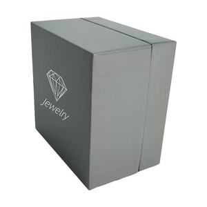 Изготовленный на заказ Серебряная фольга логотип роскошный мягкий на ощупь картонные подарочные коробки для ювелирных изделий браслет ожерелье коробка для ювелирных изделий - Product Image 6