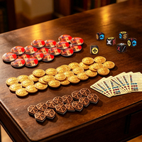 Jeu de société personnalisé écologique avec cartes, jetons et pièces imprimés sur mesure - Pièces de jeu pour fêtes de famille, emballage en boîte cadeau, vente en gros OEM/ODM