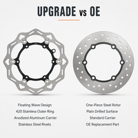 Disque de frein arrière de moto personnalisé en usine, 220 mm, pour Suzuki DRZ 400 DRZ400 DRZ400E DRZ400S 2000-2009